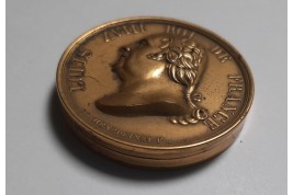 Louis XVIII et le Charte constitutionnelle de 1814, médaille-livre