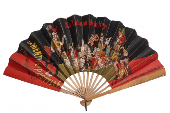 Au Tribunal de La Haye, advertising fan circa 1904