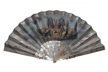 Tomb of Ferdinand VII, mourning fan circa 1833