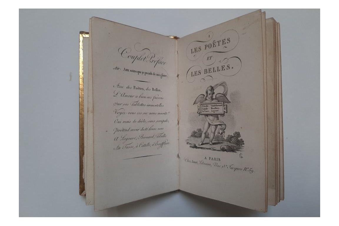 Les Poëtes et les Belles, Janet libraire. Livre vers 1820