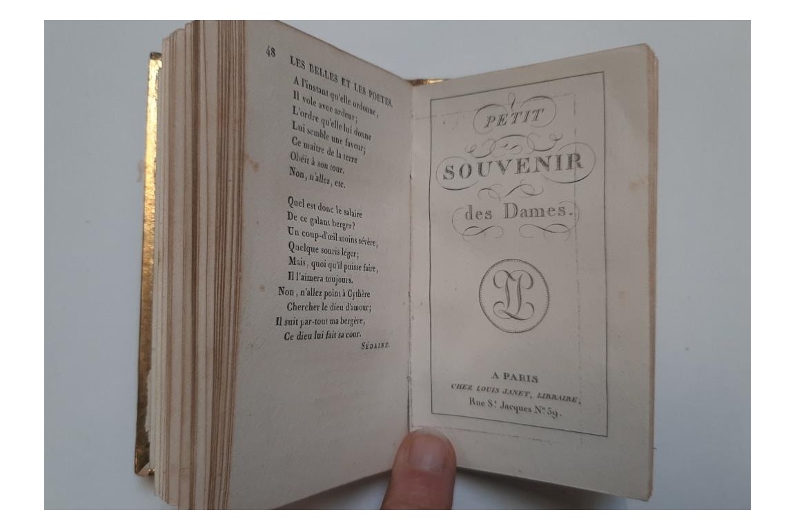 Les Poëtes et les Belles, Janet libraire. Livre vers 1820