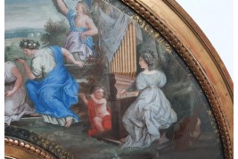 Allegory of the Accademia Partenia, fan leaf circa 1700-20