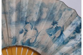 Loïe Fuller dancing in a blue garden, fan from 1909