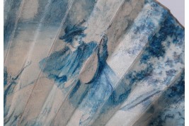 Loïe Fuller dancing in a blue garden, fan from 1909