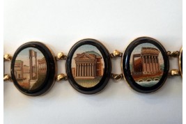 Souvenir of the Grand Tour, micro-mosaic bracelet, early 19th century