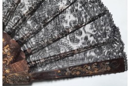 Lace flower, fan circa 1890