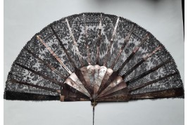 Lace flower, fan circa 1890